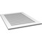 Ekena Millwork Vertical Surface Mount PVC Gable Vent: Non-Functional, w/ 3-1/2"W x 1"P Standard Frame, 28"W x 38"H GVPVE28X3801SN - alternate 3